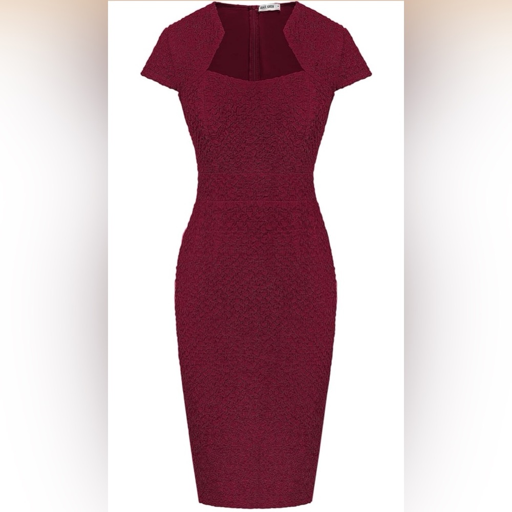 Grace Karin Chic Red Textured Dress